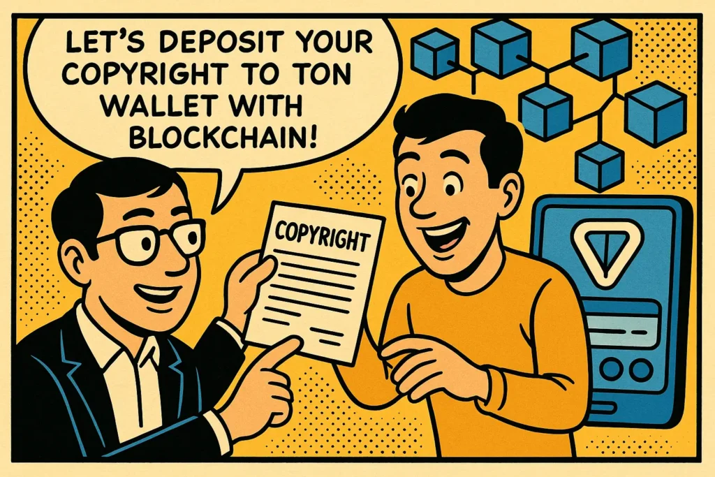 How to use blockchain to deposit copyrights in TON Wallet